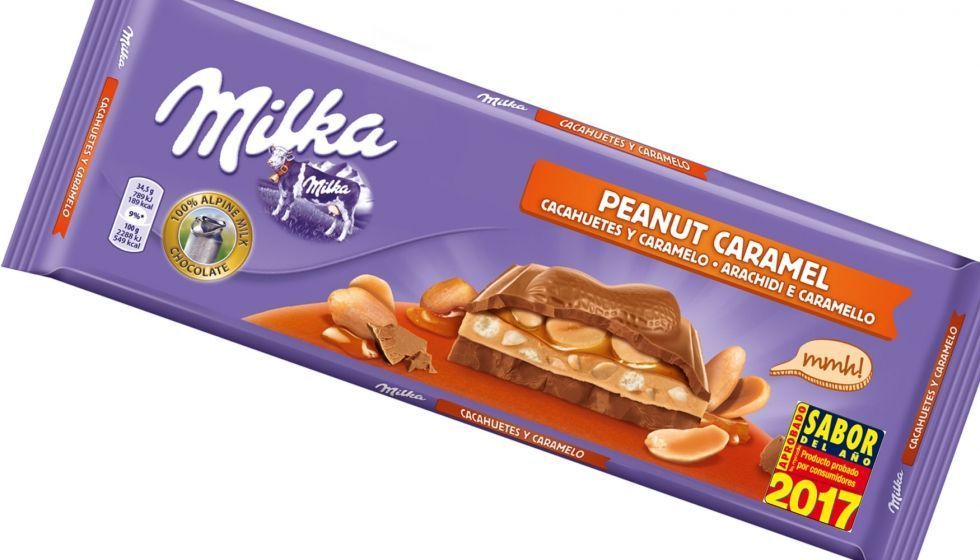 Milka Cacahuetes y Caramelo de Mondelez obtiene la distinción ‘Sabor Del Año 2017′ .