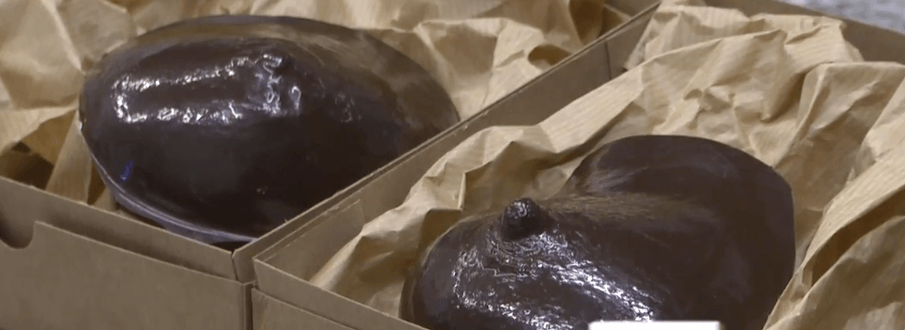 Pechos con sabor a chocolate.