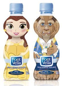 Aguas Danone incorpora los personajes de La Bella y la Bestia a su gama Font Vella Kids .