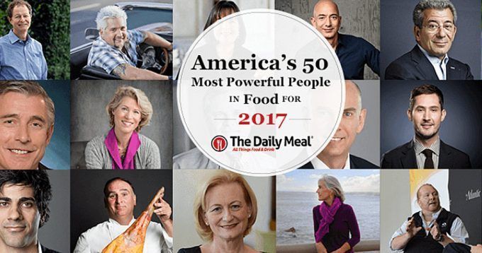 Lista de las 50 personas más poderosas del mundo de la alimentación en Estados Unidos 2017.