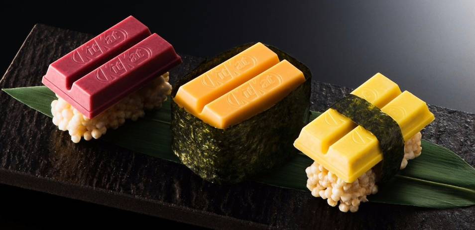 ¿KitKat de sushi? La mítica tableta de chocolate se reinventa.
