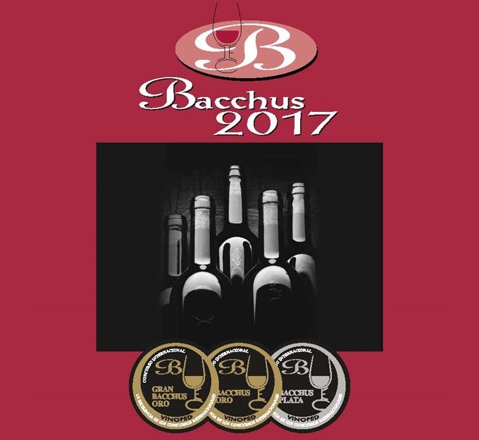 Vinos premiados en el Concurso Internacional de Vinos Bacchus 2017.