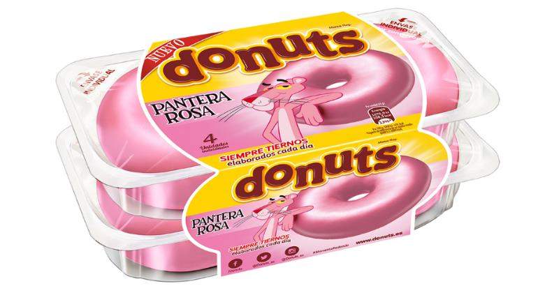 Donuts lanza una nueva variedad de rosquilla, con sabor a Pantera Rosa.