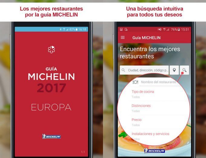 App Guía Michelin Europa 2017.