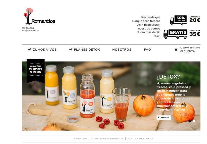 Romantics pone en marcha su propia tienda online.