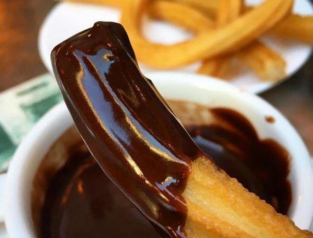 El delicioso mapa madrileño del chocolate con churros .