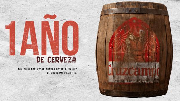 Cruzcampo regala un año de cerveza gratis por participar en un referéndum sobre su nueva imagen.