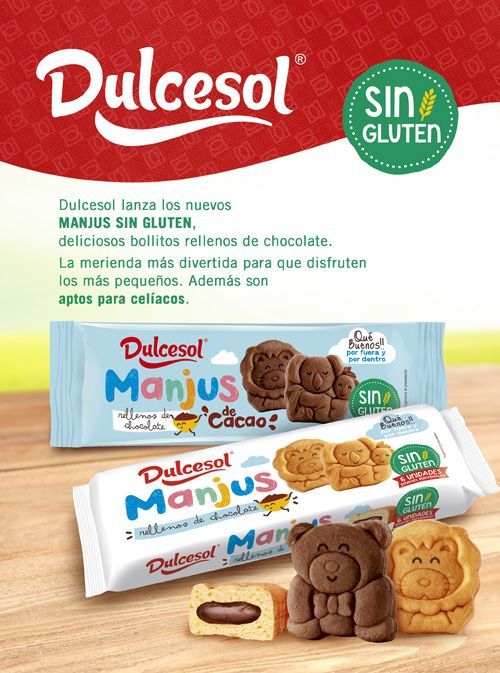 Dulcesol lanza los nuevos Manjus sin gluten