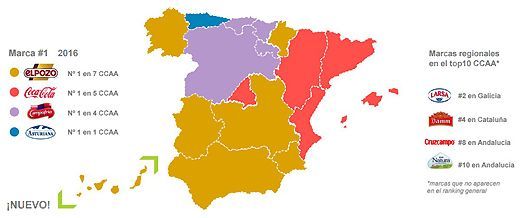 El mapa del gran consumo: Coca-Cola manda allí; ElPozo, aquí