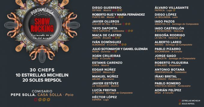Cocineros participantes en el ShowRocking de PortAmérica 2017