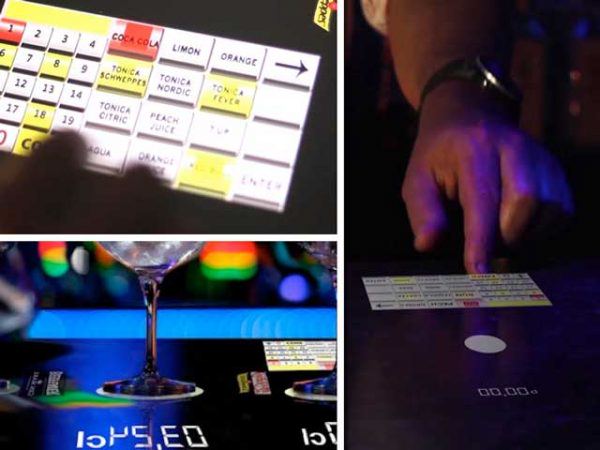Innovación en el bar: la barra que pesa las bebidas alcohólicas