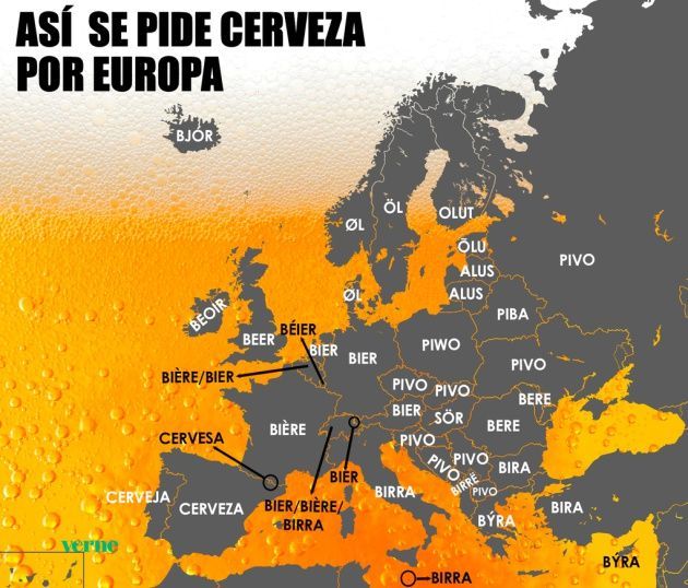 Cuánto beben y cómo llaman a la cerveza los europeos