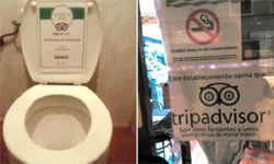 Hosteleros se rebelan contra TripAdvisor: colocan el certificado en el wáter