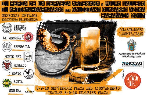 La cerveza artesana y el pulpo gallego serán protagonistas en Barañáin del 8 al 10 de septiembre