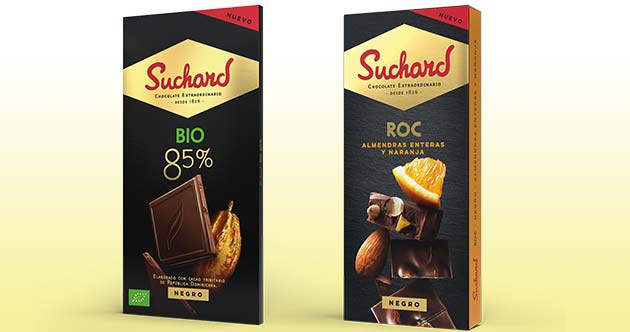 Mondelez desestacionaliza Suchard con sus nuevas gamas Bio y Roc e introduce su marca en el segmento del chocolate negro