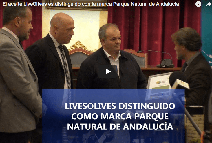 El aceite LiveOlives es distinguido con la marca Parque Natural de Andalucía