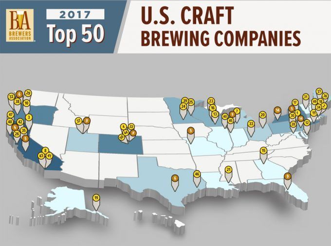 Lista de las 50 Mejores Cerveceras Artesanas de Estados Unidos 2017