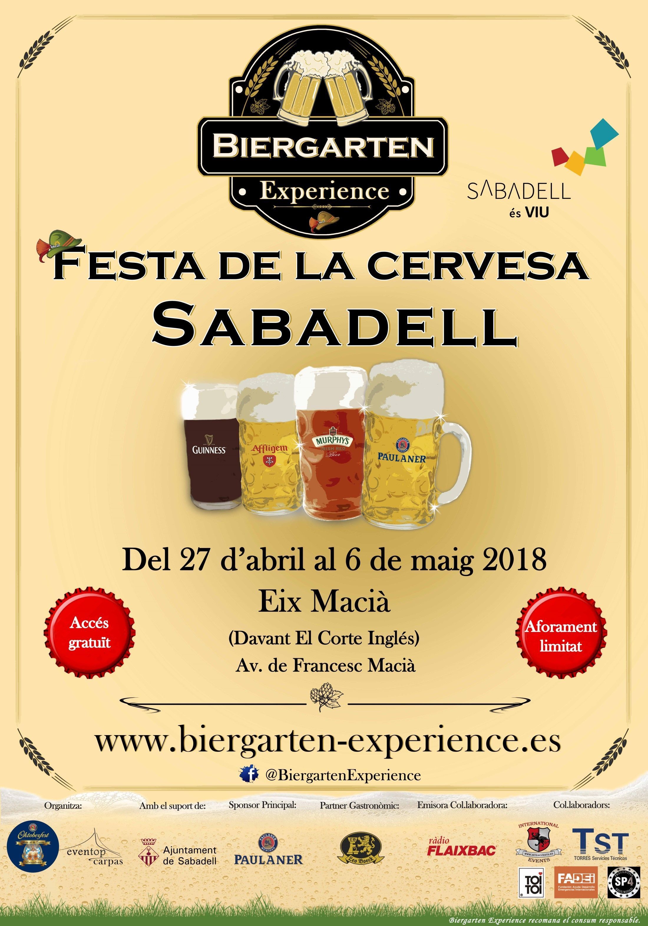El equipo de Oktoberfest Barcelona y Eventop Carpas celebrarán la primera edición del Biergarten Experience Sabadell 2018