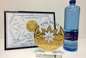 Aquadeus, galardonada en el concurso Internacional de Aguas Gourmet de París