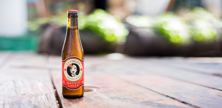 La Madrid Lager de Cervezas La Virgen, premiada en los World Beer Awards 2018.