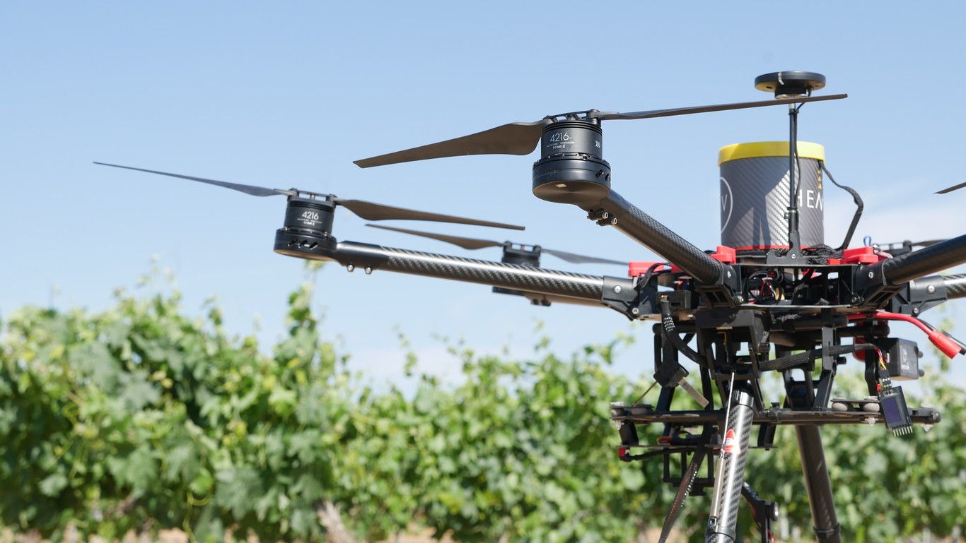 En Peñafiel, Valladolid, hay quienes quieren revolucionar el cultivo de vino con drones