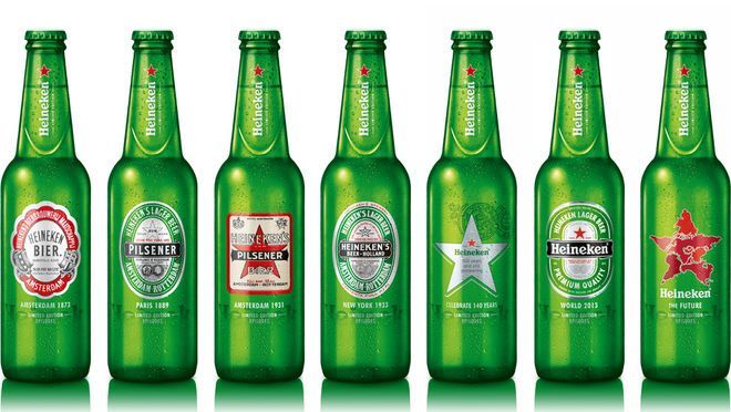 Heineken recupera los diseños históricos de su etiqueta hasta Navidad