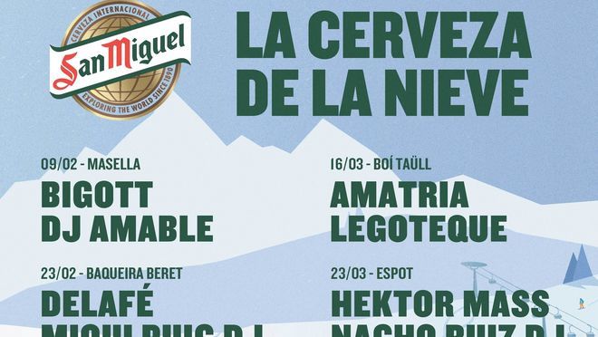 Cerveza, esquí y conciertos: la apuesta de San Miguel para despedir el invierno