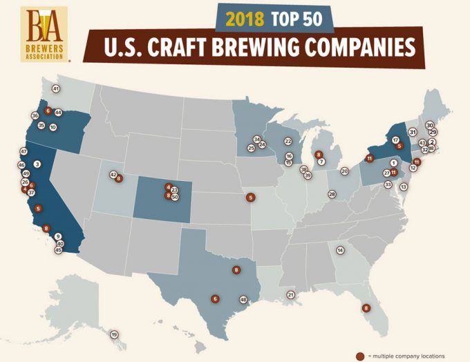 Las 50 Mejores Cerveceras Artesanas de Estados Unidos 2018