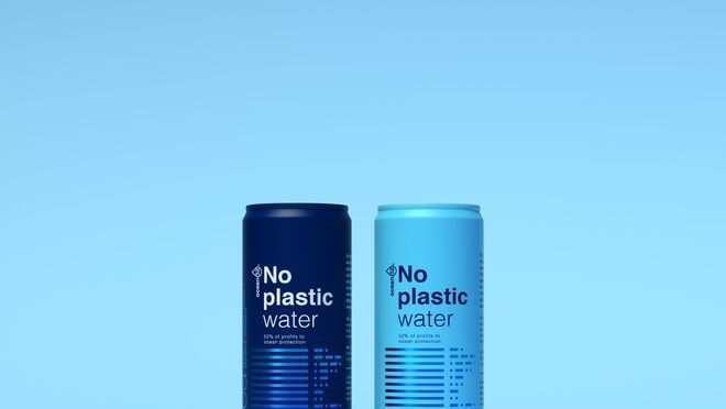 Agua envasada en aluminio contra la ‘plastificación’ del océano