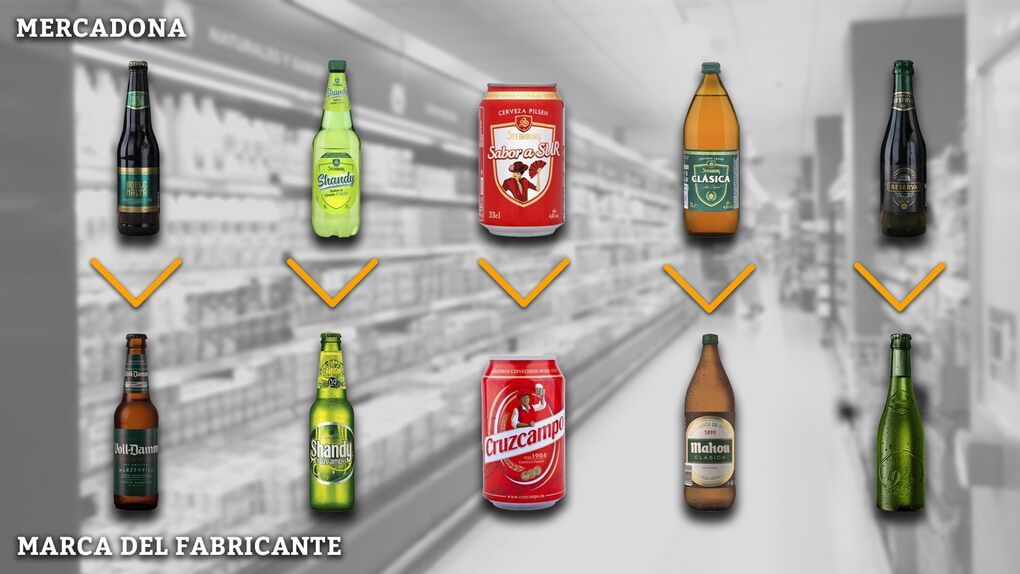 Mercadona inspira su cerveza en las especialidades de Mahou, Heineken y Damm
