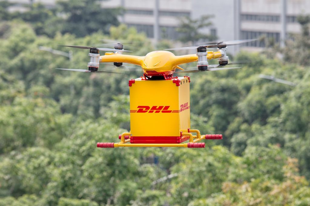 DHL Express lanza su primer servicio de entrega con drones urbanos, inteligentes y automatizados