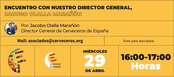 Webinar- Encuentro con el Director General de Cerveceros de España – Jacobo Olalla