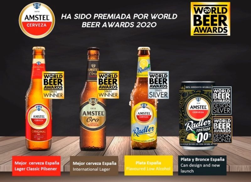 Amstel y Cruzcampo reconocidas como dos de las mejores cervezas del mercado nacional