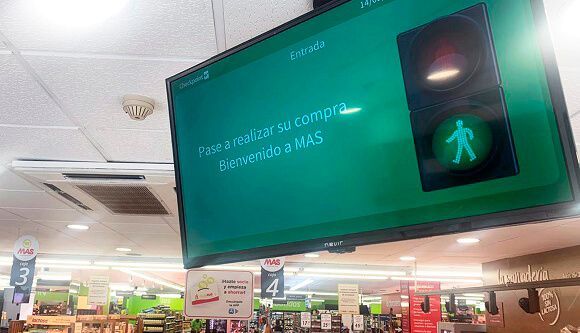 Grupo MAS implanta en sus tiendas un innovador sistema de control de aforo