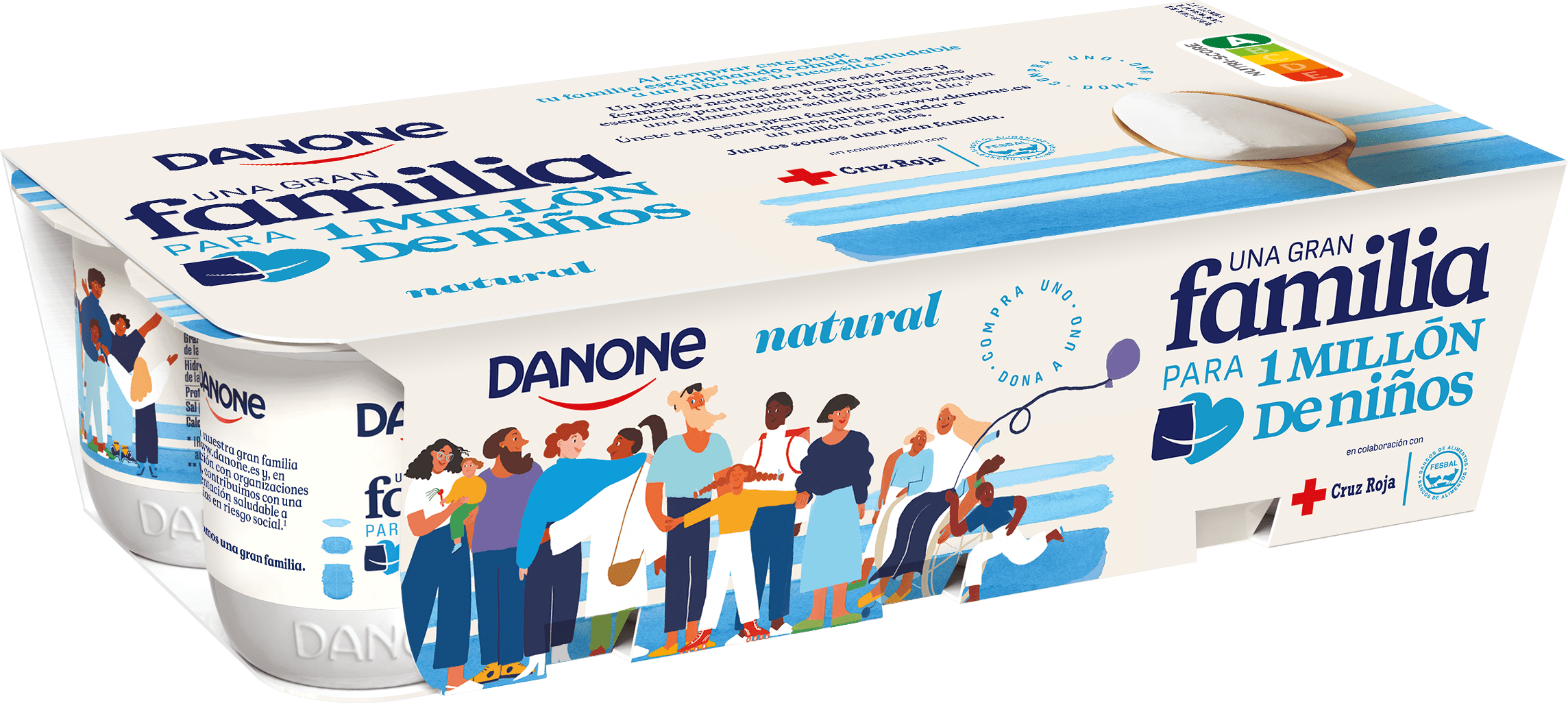 Cruz Roja, FESBAL y Danone lanzan la iniciativa social #UnaGranFamilia