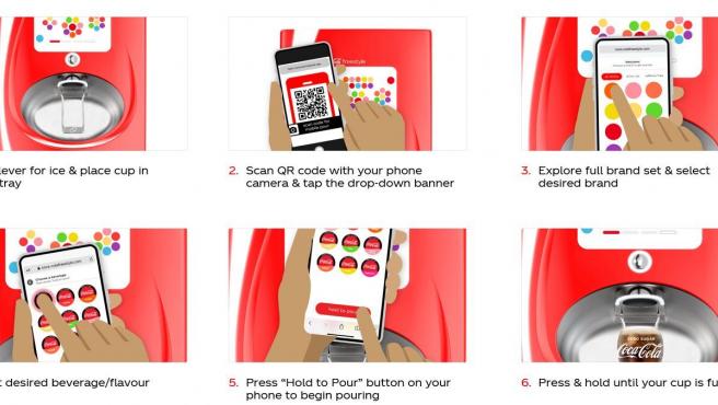 Coca-Cola implanta una tecnología que se activa desde el móvil y sin contacto en las máquinas Freestyle