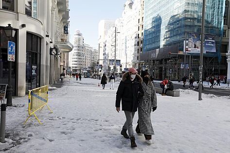 La tormenta Filomena provocó una caída histórica del consumo en Madrid: las compras bajaron un 58%
