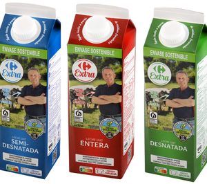 Carrefour lanza una gama de leche bajo el sello propio ‘Círculo de Calidad’ .