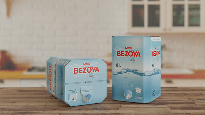 Bezoya lanza un formato octogonal sostenible para su agua mineral￼