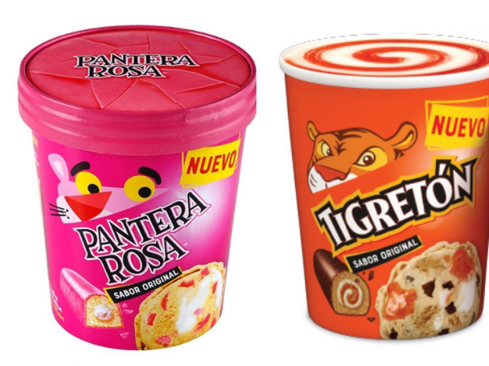 Pantera Rosa, Tigretón, Bony, Chupa Chups y Phoskitos en forma de helado
