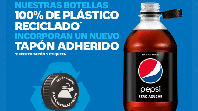 Pepsi implementa nuevos tapones adheridos para promover el reciclaje en España