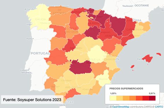 Huesca, la provincia más cara para realizar la compra online del supermercado