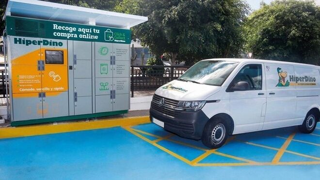 HiperDino estrena taquillas en gasolineras para la recogida de compras online