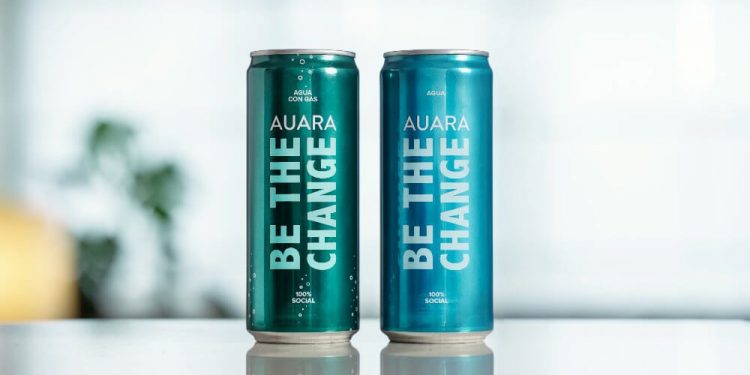 Auara lanza su nueva línea de agua sin gas en lata