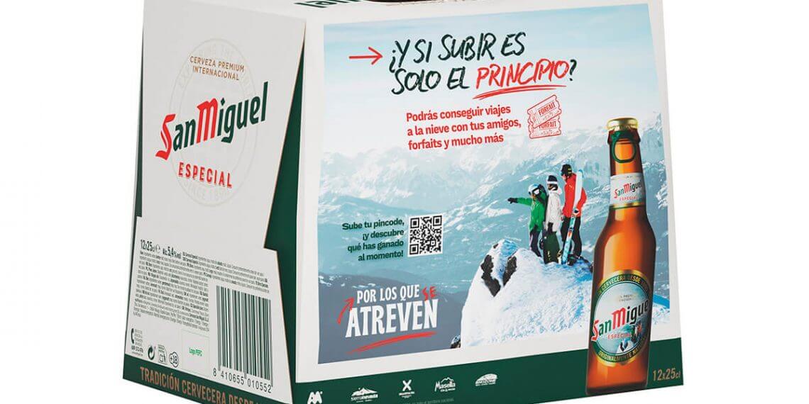 Cervezas San Miguel muestra su pasión por la nieve con una edición especial