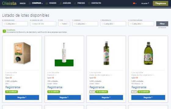 Nace Oleista, la plataforma de compraventa de aceite de oliva para profesionales 