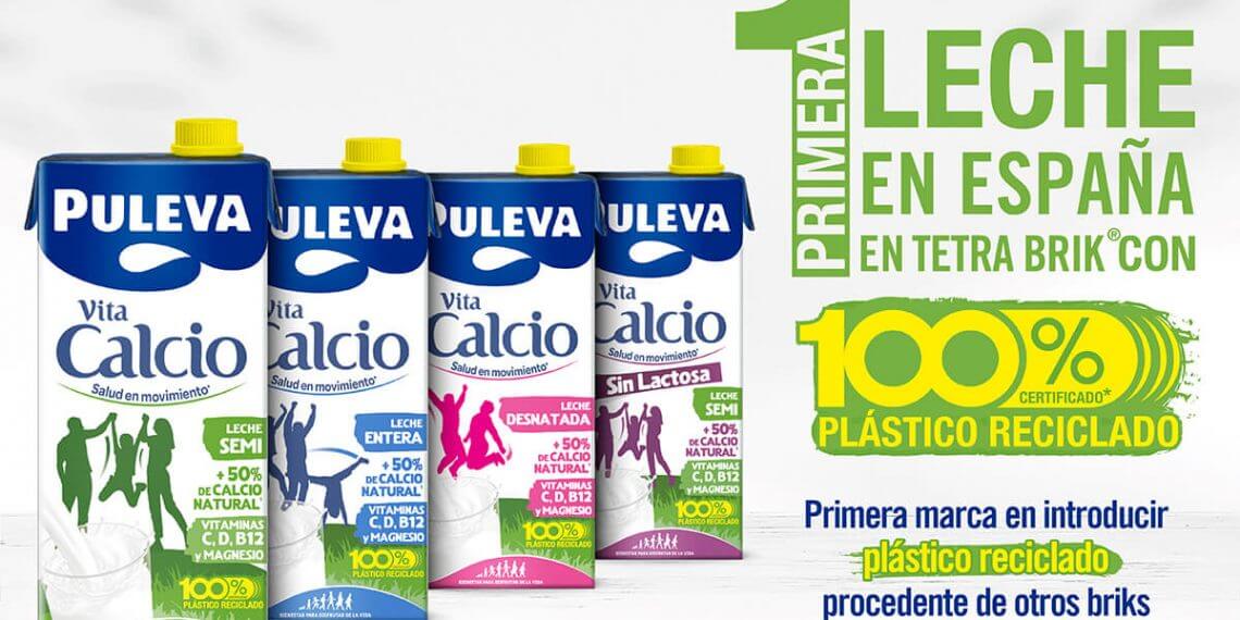 Puleva desarrolla el primer Tetra Brik de leche en España con plástico 100% reciclado