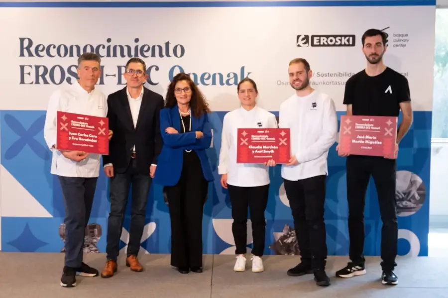 Eroski y Basque Culinary Center premian la innovación y sostenibilidad en la gastronomía con los Onenak 2024