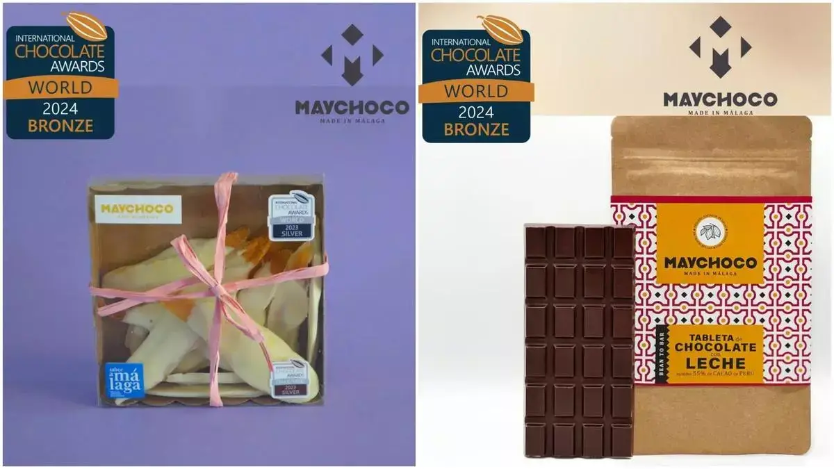 La doble medalla de bronce del mejor chocolate producido en Málaga en el International Chocolate Awards 2024