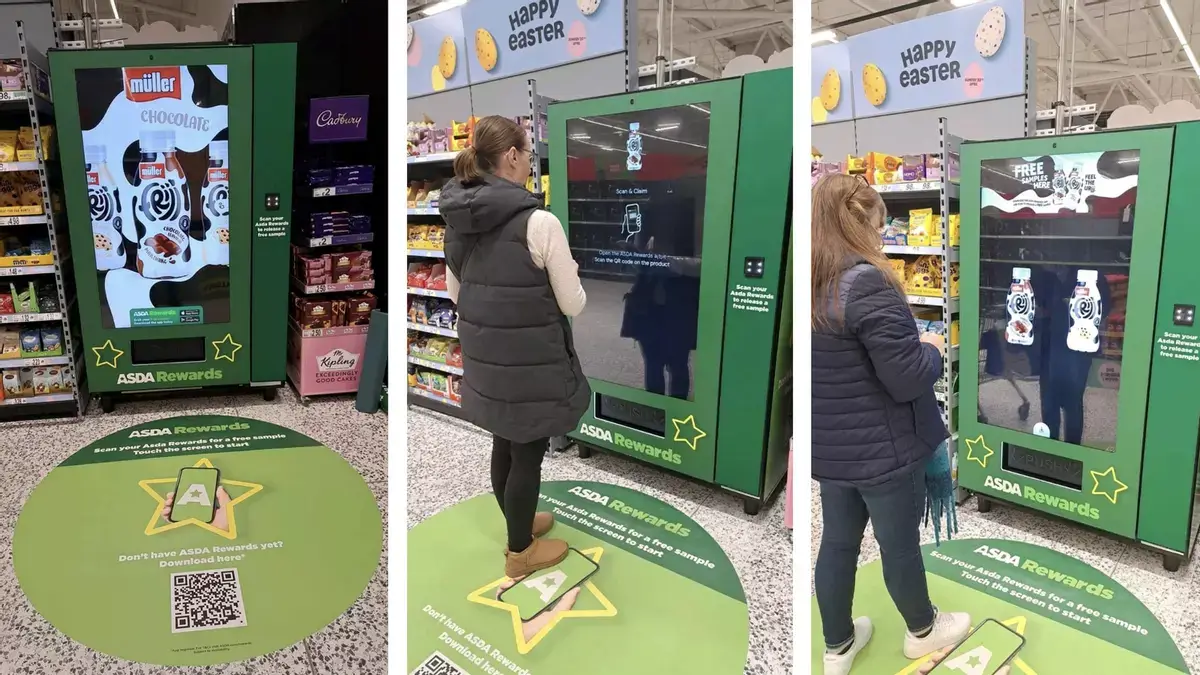 Asda revoluciona el mercado de las marcas de fabricante con su innovador vending digital